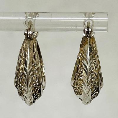 Stamped and Signed Vintage Sterling Earrings