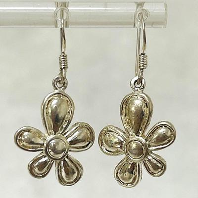 Sterling Silver Floral Earrings