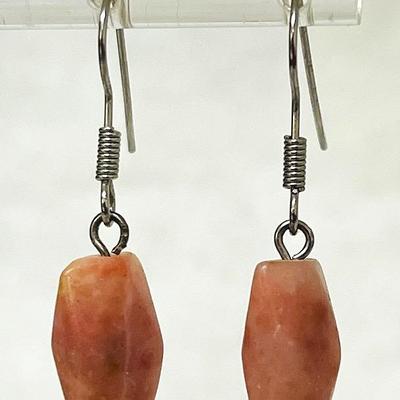 Pink Quartz Drop Earrings