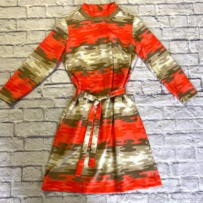 Desert Pink Camo Fitted Dress 
