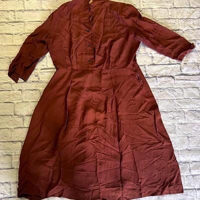 “Irma Hill” Brown Dress 