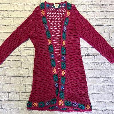 “Roman’s” Floral Knit Cardigan