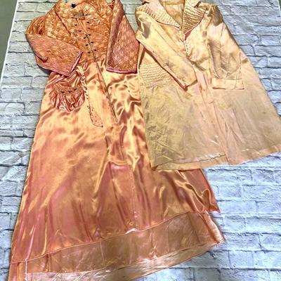 Vintage Pink Satin Dresses