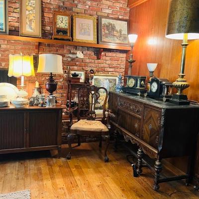Sale Photo Thumbnail #2: Antique Corner with Art Deco Buffet