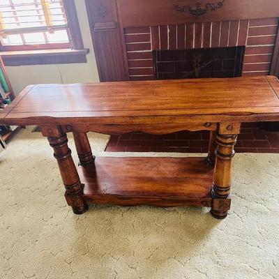 solid wood console entry table