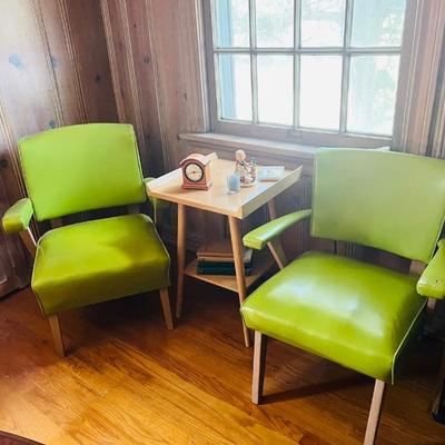 Sale Photo Thumbnail #4: Mid Century Pair of Chairs. Original Vintage 