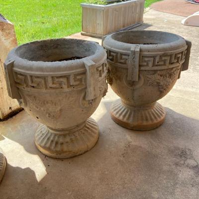 Small Greek Key Planters 