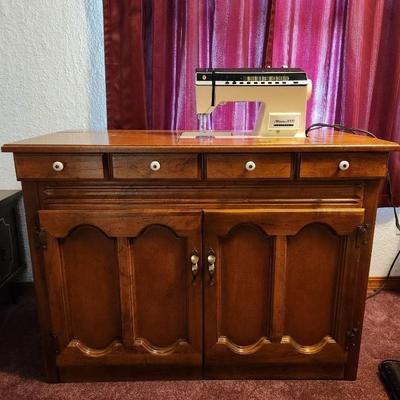 Sewing Cabinet With Machine