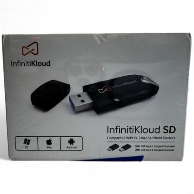 InfinitiKloud SD w/ USB-C & USB Micro B Dongles