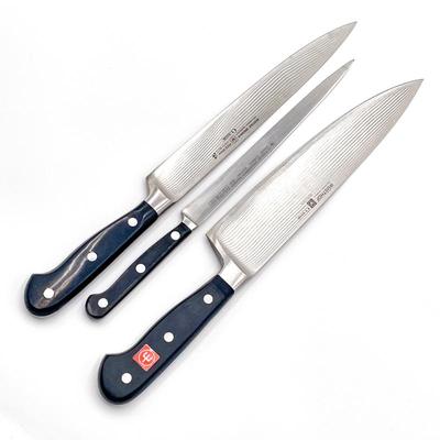 Three Wustof Solingen German Chef Knives