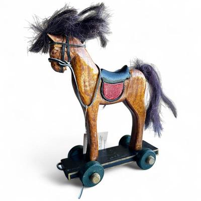 Handcrafted Wooden Toy Horse by Midwest Importers