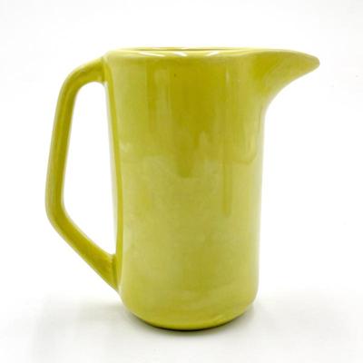 MCM Bauer Pottery Lime Green Tall Pitcher