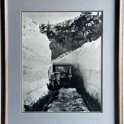 1920 Donner Pass Ski Photo Print, Framed