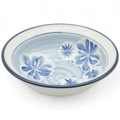 Signed Arita-Yaki Style Blue & White Serving Bowl