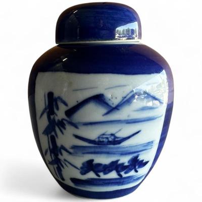 Chinese Porcelain Ginger Jar w/ Lid