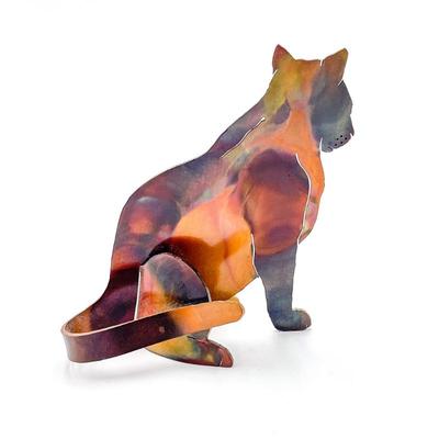 Cut Metal Art Cat Sculpture