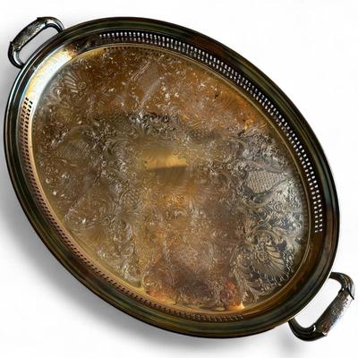 Vintage Gorham Heritage EP H 360 Handled Platter Tray