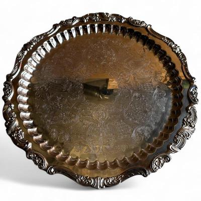 Vintage Footed Silverplate Tray 'Baroque by Wallace' 249