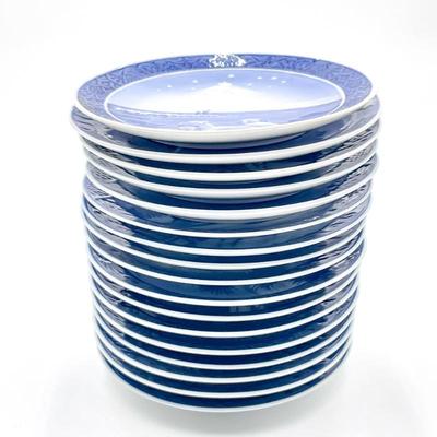 17 Royal Copenhagen Porcelain Christmas Plates