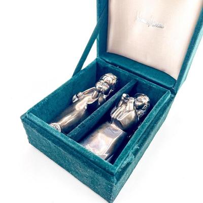 Vintage Neiman Marcus Choir Boy Silver Plate Shakers