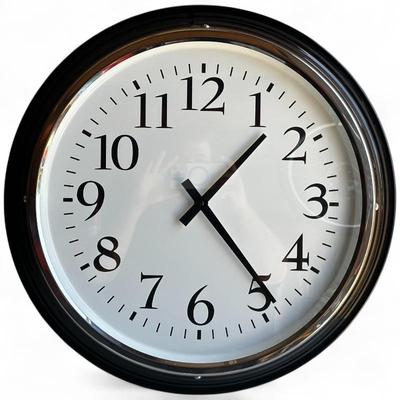 IKEA Bravur 24-Inch Wall Clock in Black and White