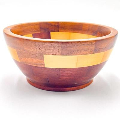 Hand-Turned Segmented Wooden Bowl by Bob Doss