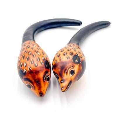 Handmade Porcupine Gourd Maracas