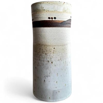 Cylindrical Studio Pottery Vase