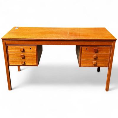 1960s Danish Teak Partners Desk by Domino Møbler
