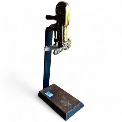 Vintner Brass and Steel Wine Bottle Opener w/ Base