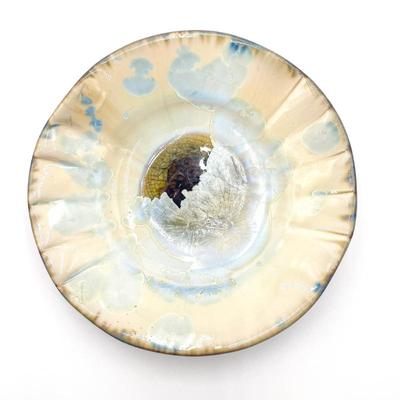 Kent Follette Studio Pottery Plate w/ Crystalline Glaze