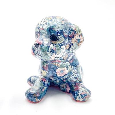 Pegmin Patchwork Handmade Ceramic Puppy Figurine