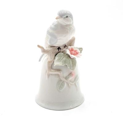 Gray Finch Hand-Painted Porcelain Bell