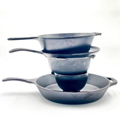 5 Cast Iron Items, Lodge & Wagner