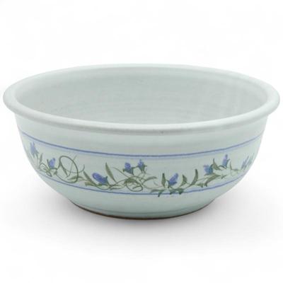 Studio Art Pottery Bowl w/ Floral Motif