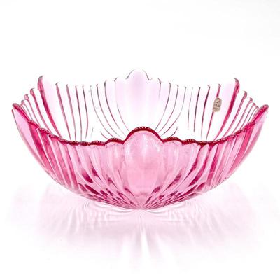 Fenton Dusty Rose Glass Bowl, 1980s, Beauty Pattern