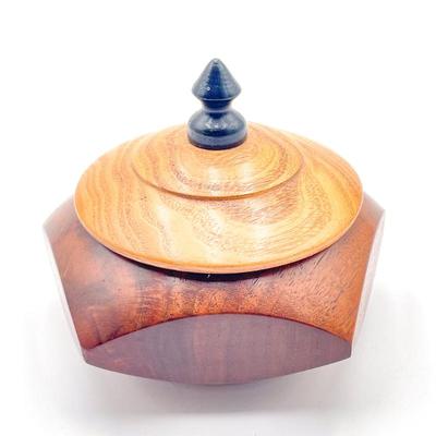 Turned Wooden Bowl w/ Lid by Bob Doss