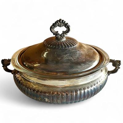 Kent Silversmiths Silverplate 3-Pc Queen Anne Covered Casserole