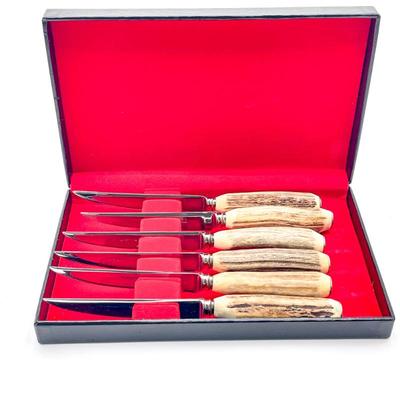 Hoffritz Stag Horn Steak Knife Set