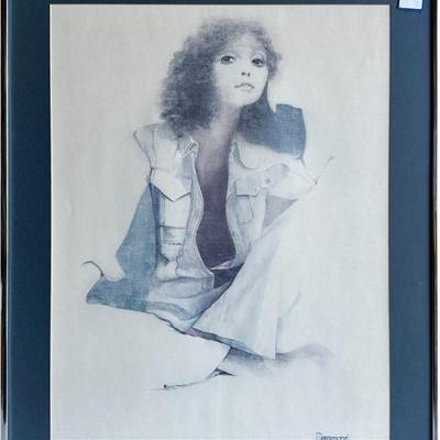 1970s Lithograph "Summer Mood" by Christine Rosamond