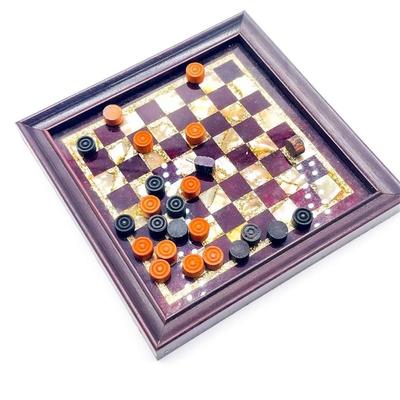 19th-Century Antique Checkers Set