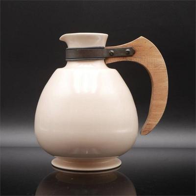1930s Pacific Pottery Coralitos Pitcher w/ Wooden Handle