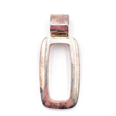 Rage Rectangular 925 Sterling Silver Pendant