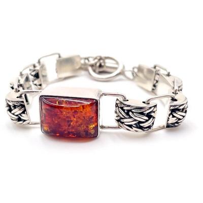 Lori Bonn 925 Sterling Silver Amber Bracelet