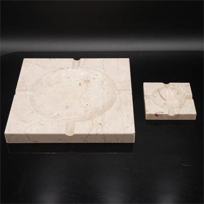 Pair of Venetian Marble Co. Cut Marble Ashtrays