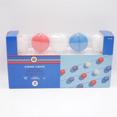 Red, White & Blue String Lights - NIB