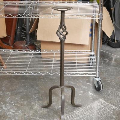 Wrought Iron Twisted Floor Candle Holder