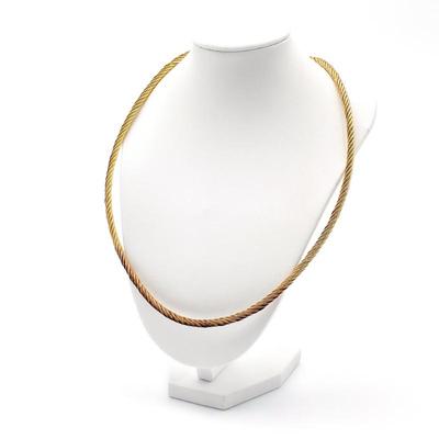 Gold-Plated 925 Sterling Silver Twist Chain Necklace