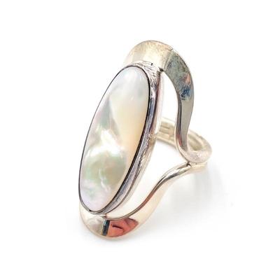 DDD Mexico 925 Sterling Silver Ring with Mother-of-Pearl Size 8