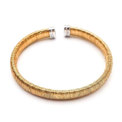 JCM Italy Gold-Tone Wire Wrapped Cuff Bracelet